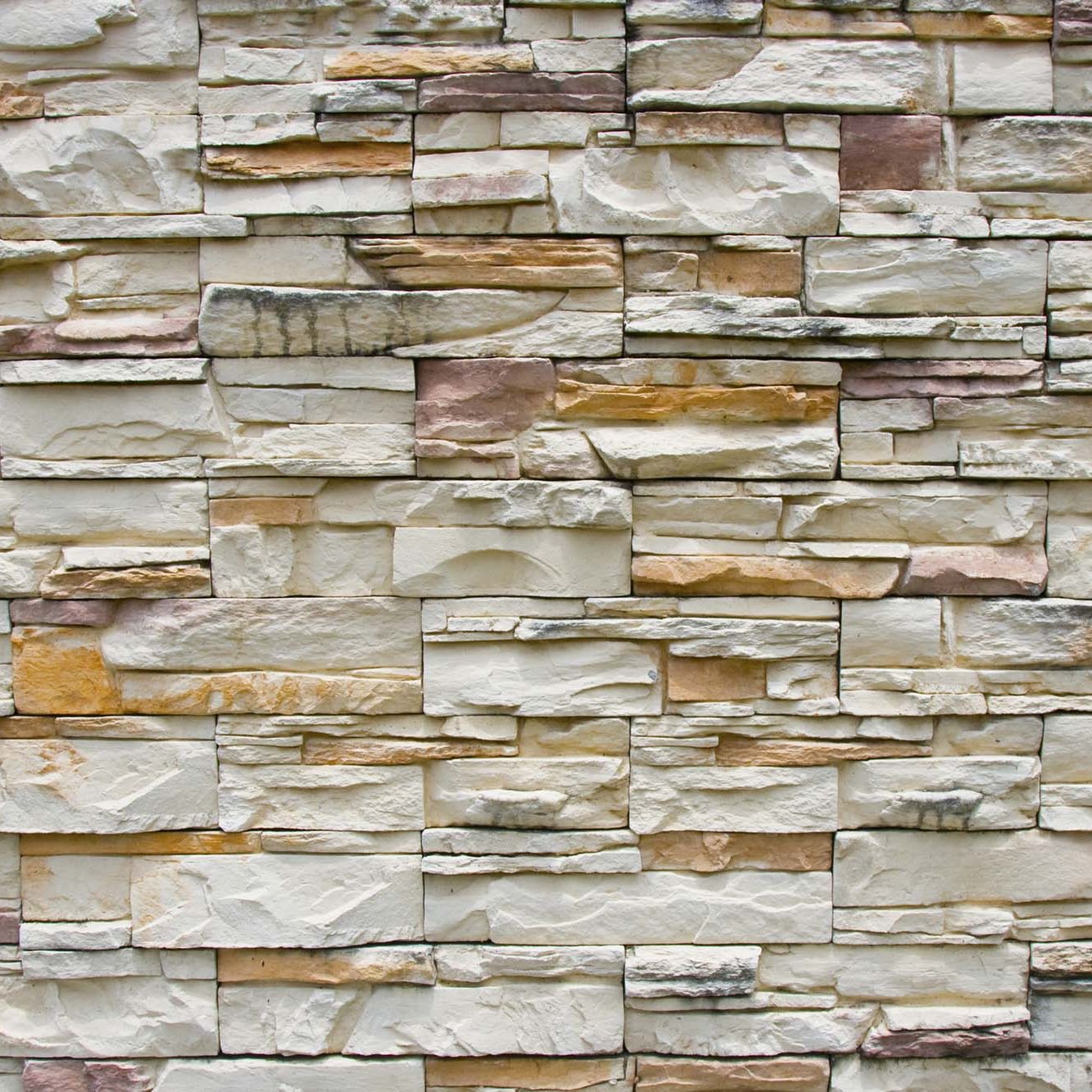 Detail of natural stone wall cladding